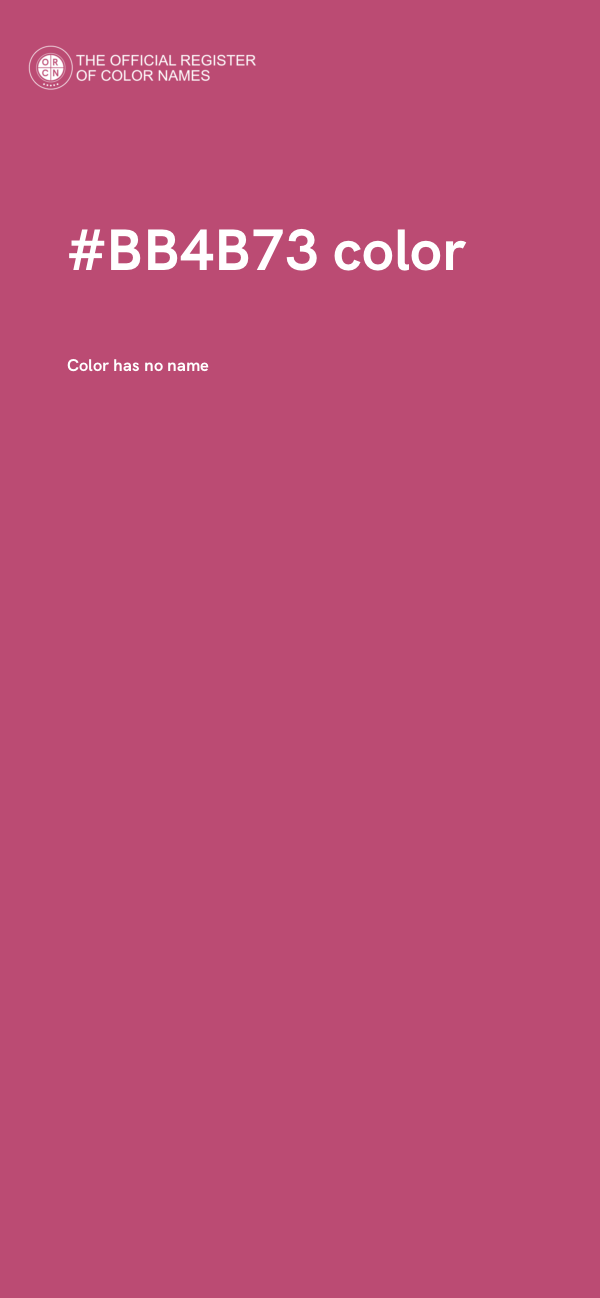 #BB4B73 color image