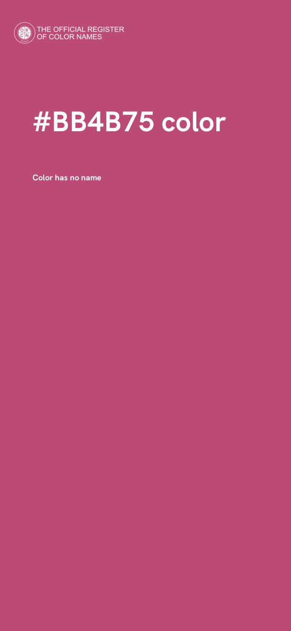 #BB4B75 color image