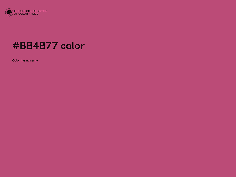 #BB4B77 color image