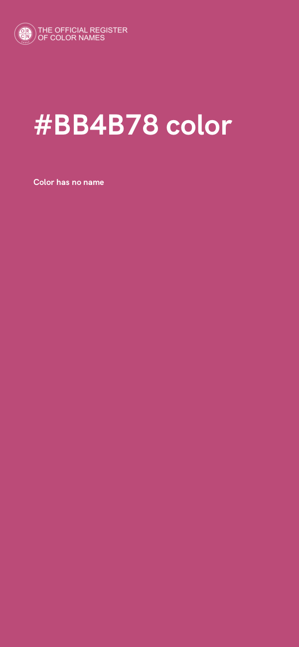#BB4B78 color image