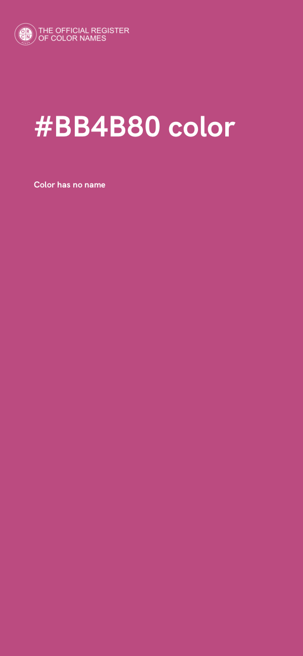 #BB4B80 color image