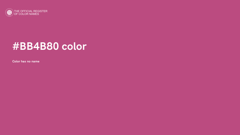 #BB4B80 color image