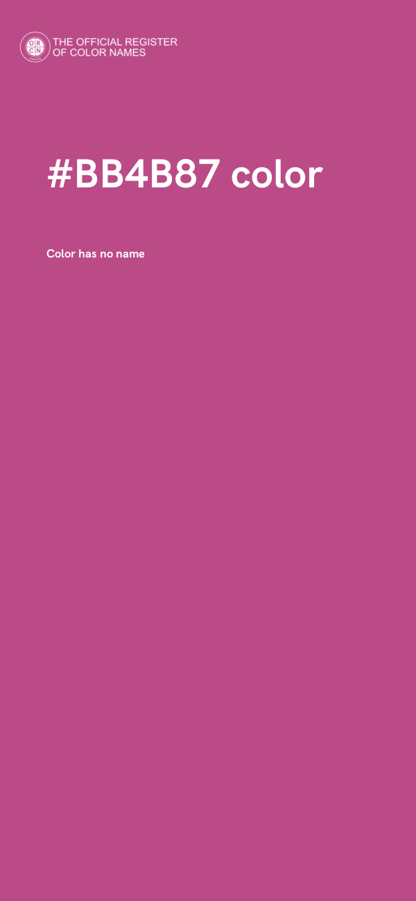 #BB4B87 color image