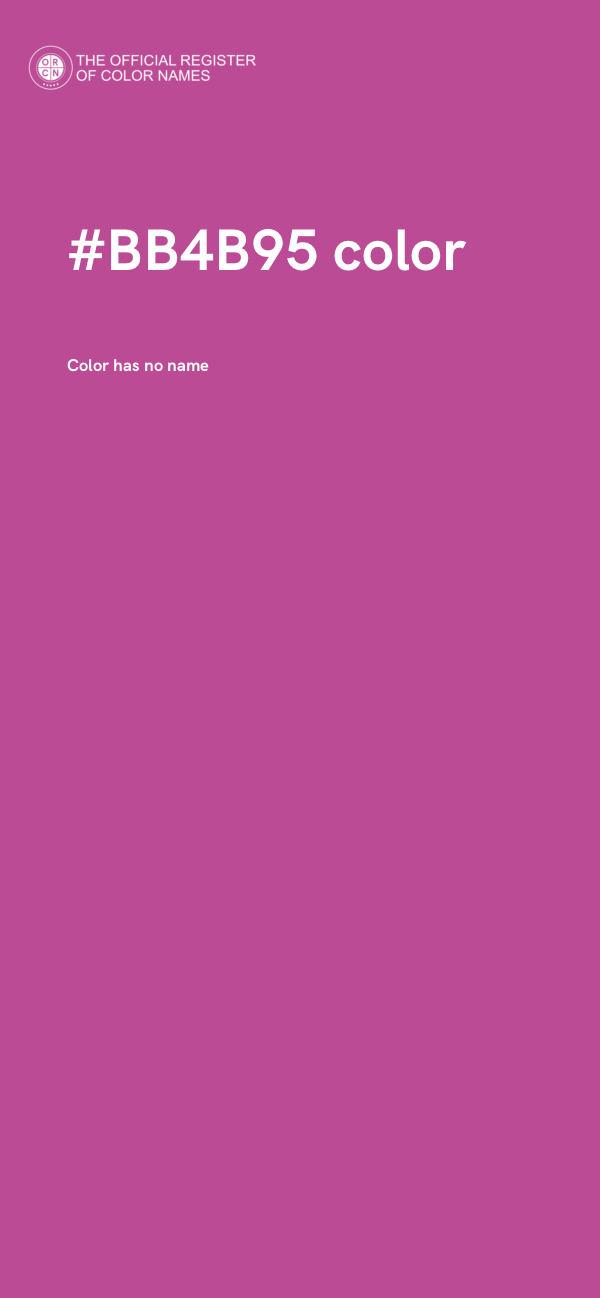 #BB4B95 color image