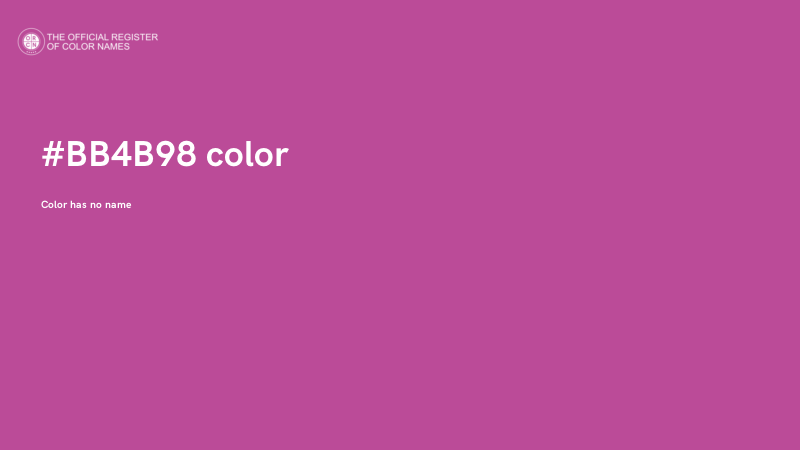 #BB4B98 color image
