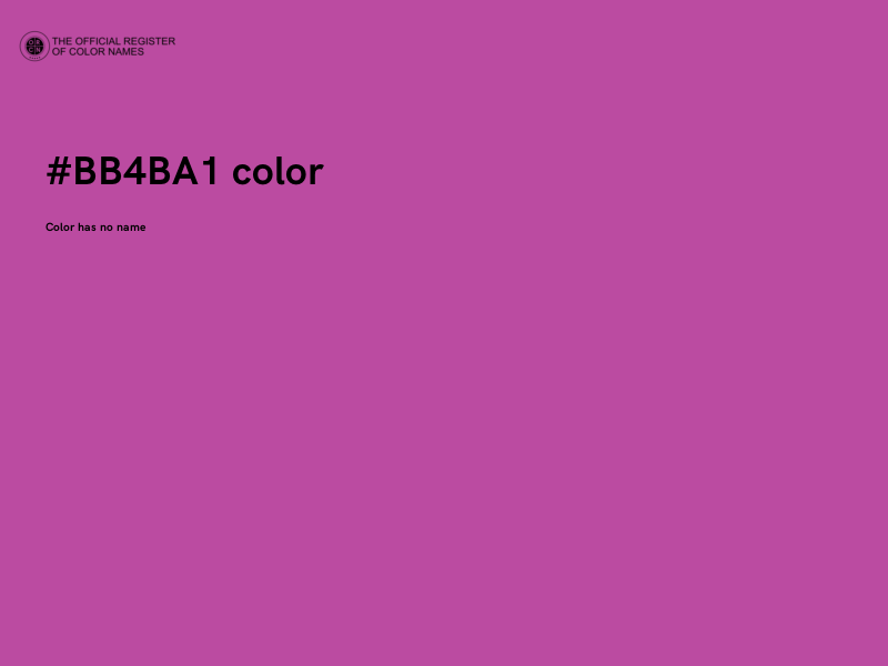 #BB4BA1 color image