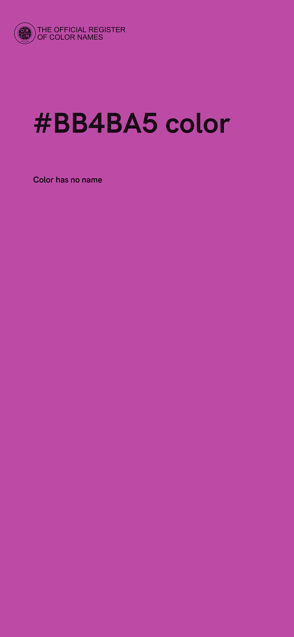 #BB4BA5 color image
