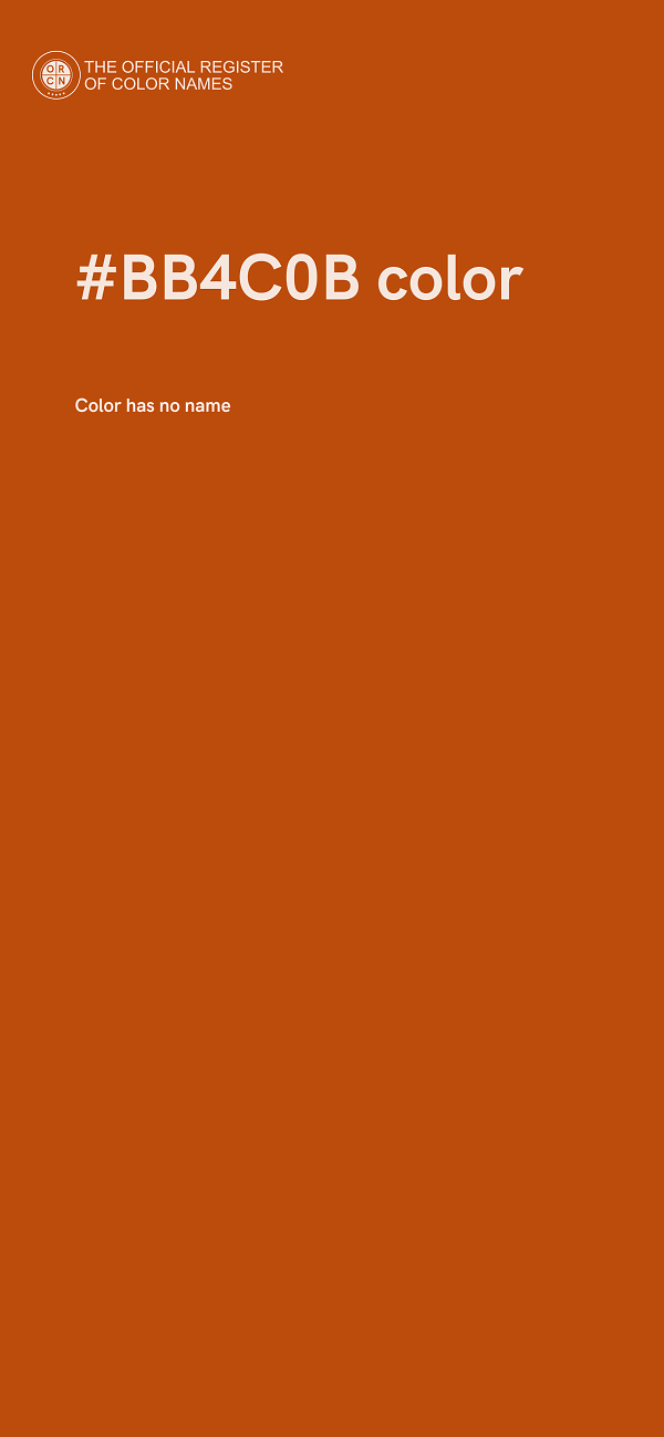 #BB4C0B color image