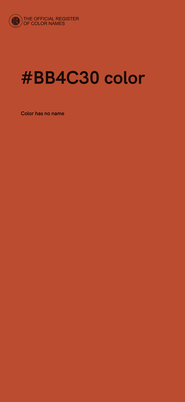 #BB4C30 color image