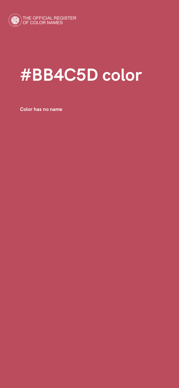 #BB4C5D color image