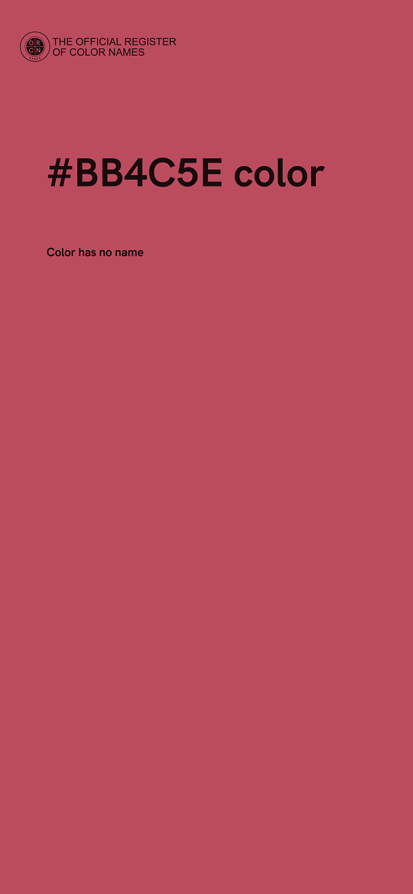 #BB4C5E color image