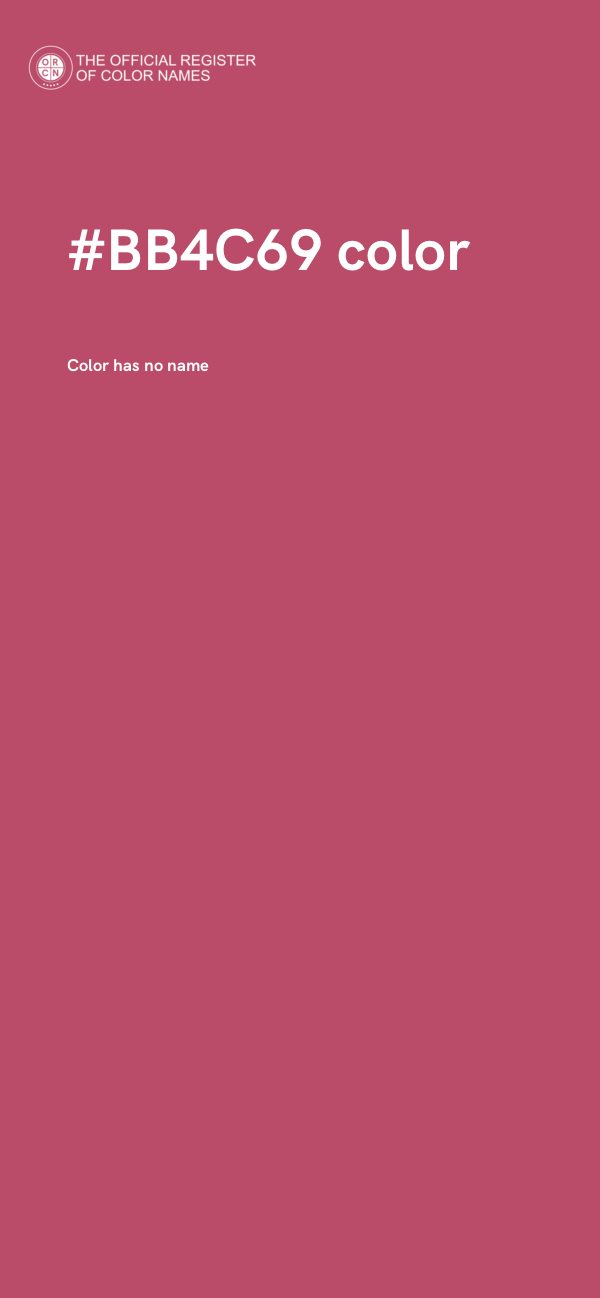 #BB4C69 color image