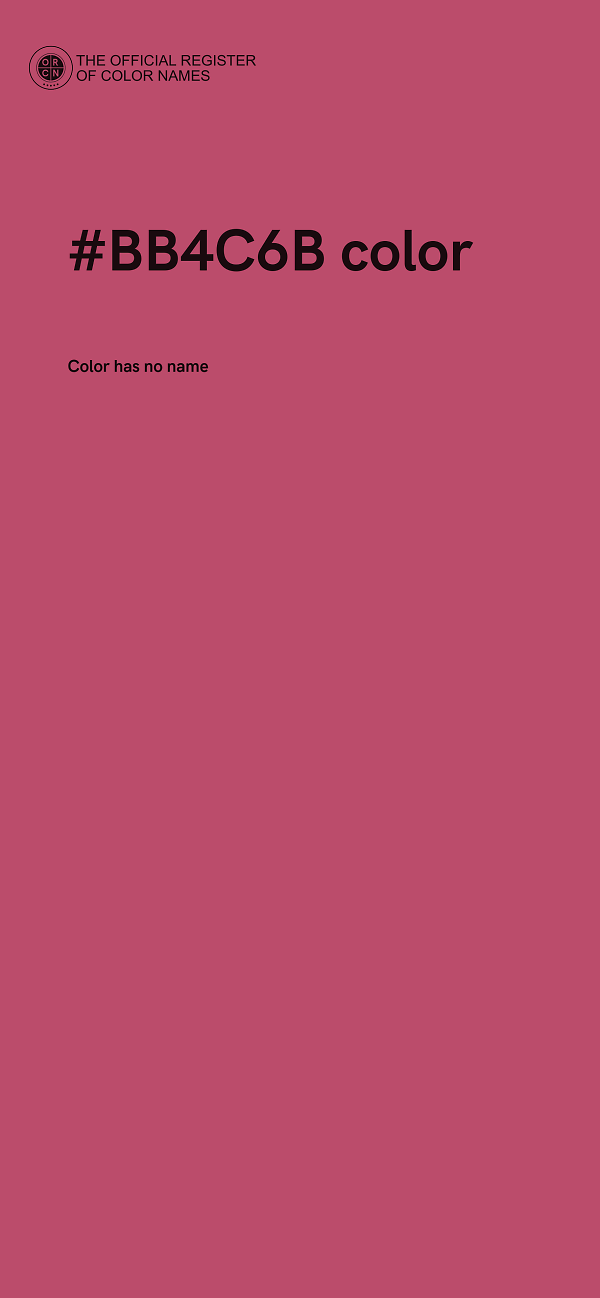 #BB4C6B color image