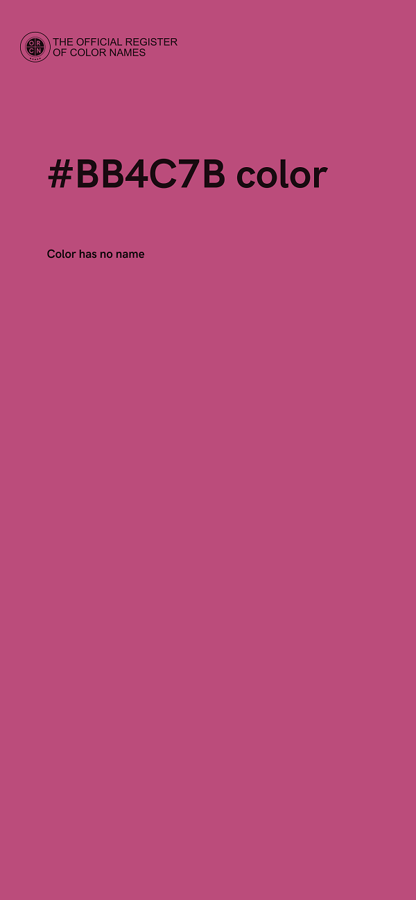 #BB4C7B color image