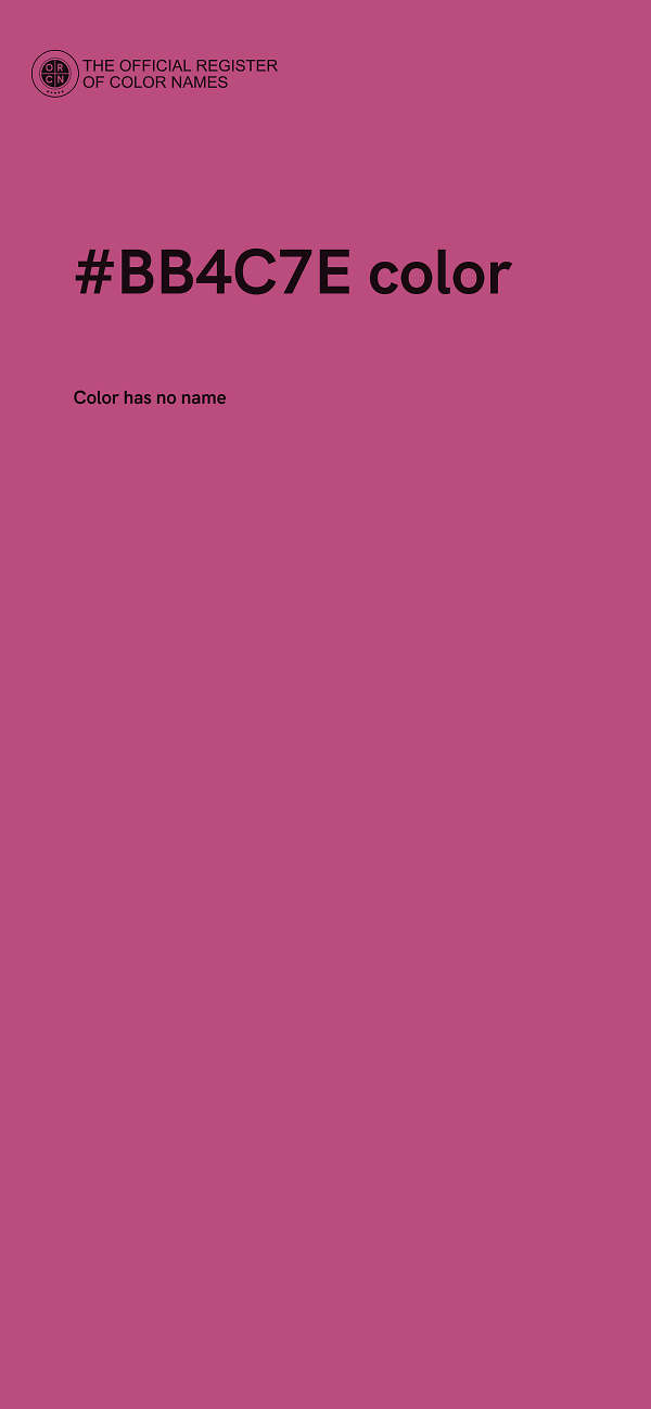 #BB4C7E color image
