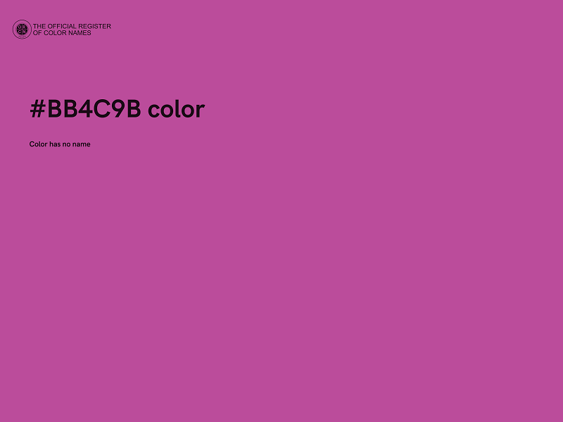 #BB4C9B color image