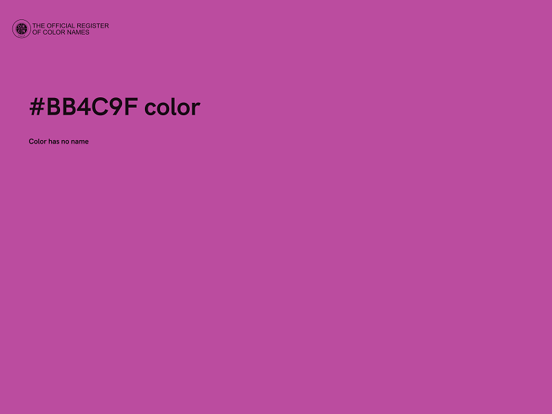 #BB4C9F color image