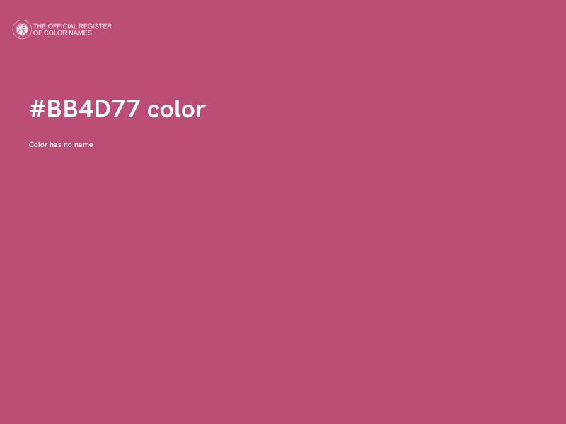 #BB4D77 color image