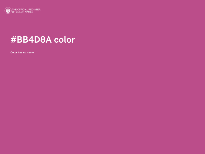 #BB4D8A color image