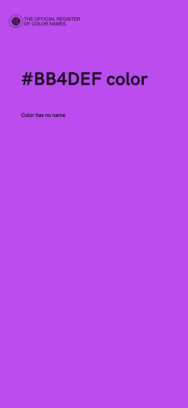 #BB4DEF color image
