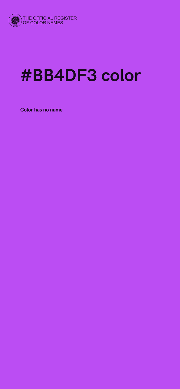 #BB4DF3 color image