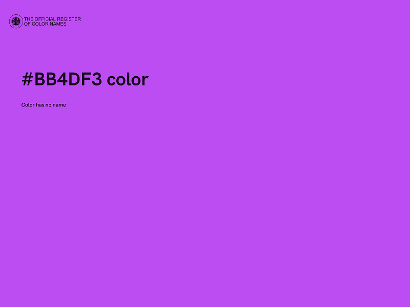 #BB4DF3 color image