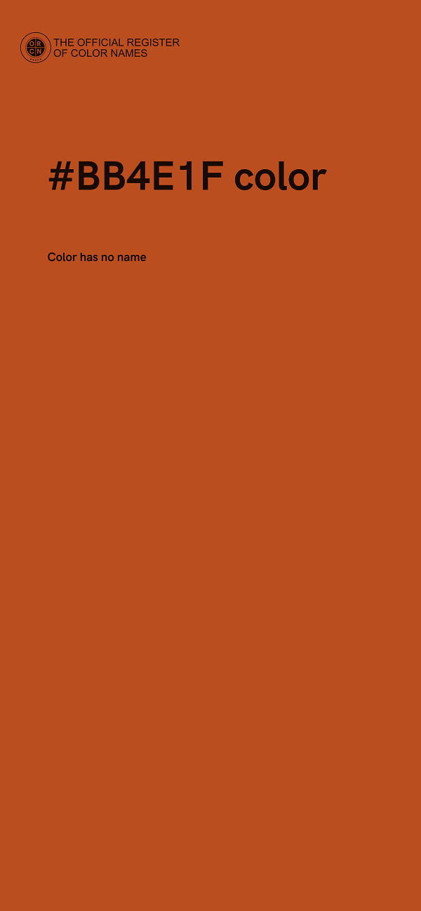 #BB4E1F color image