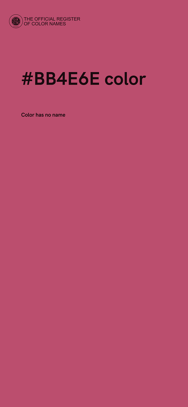 #BB4E6E color image