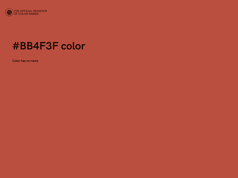 #BB4F3F color image