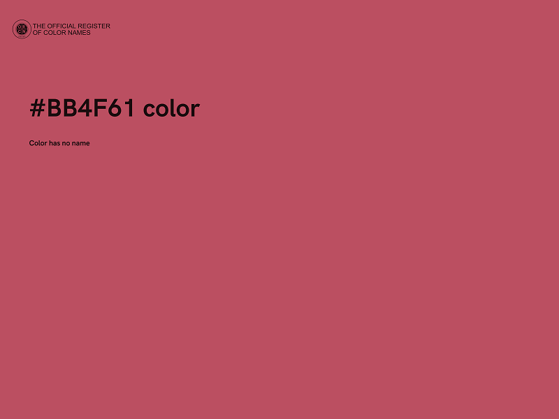 #BB4F61 color image