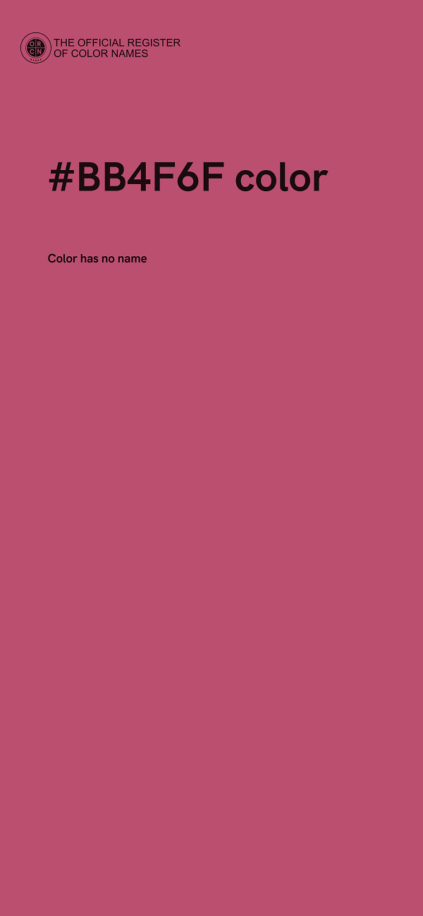 #BB4F6F color image
