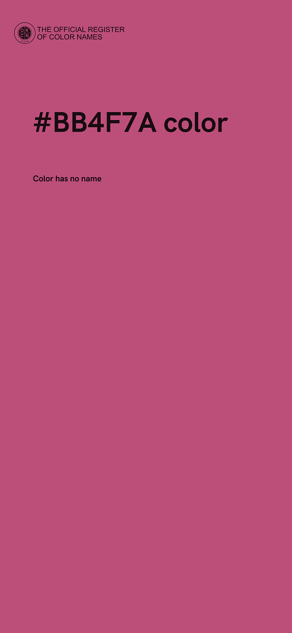 #BB4F7A color image