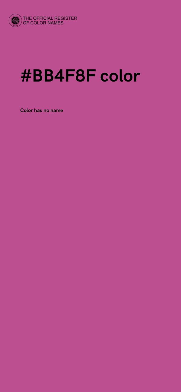 #BB4F8F color image