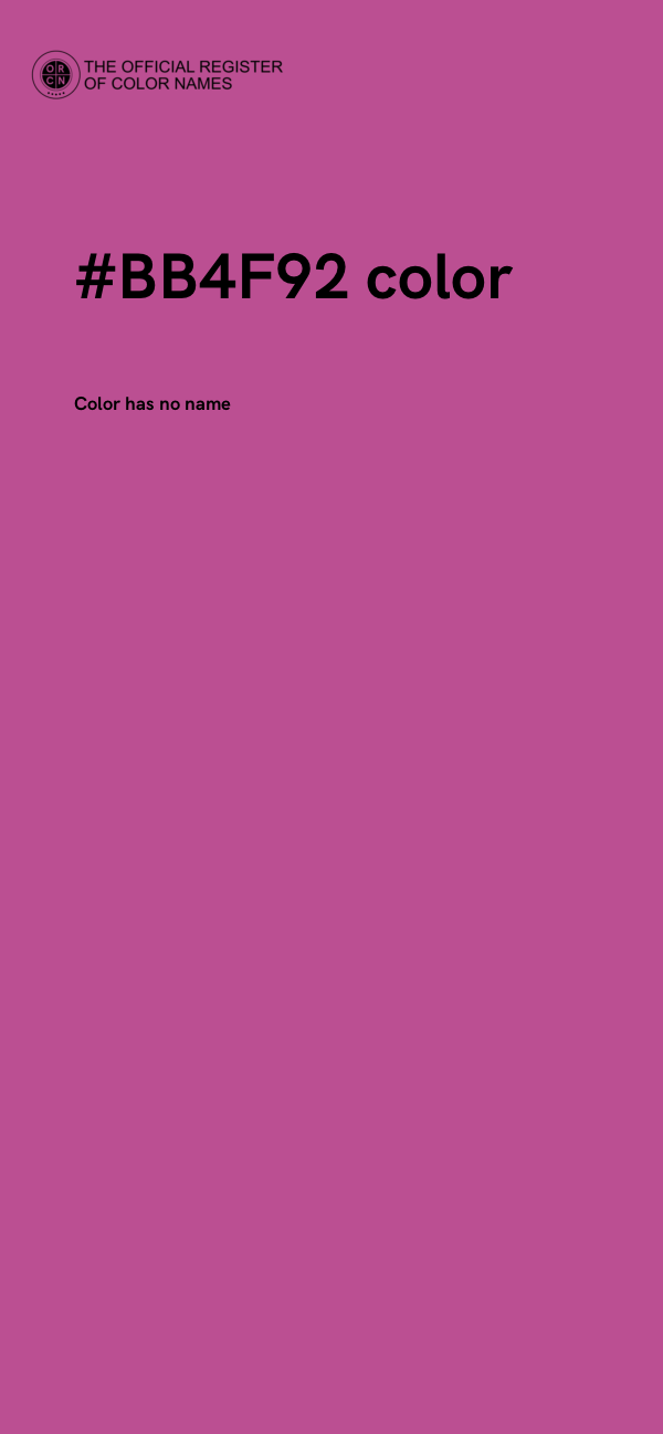 #BB4F92 color image