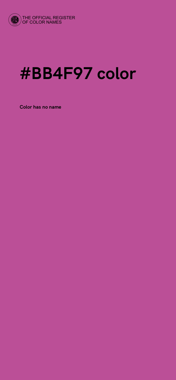 #BB4F97 color image