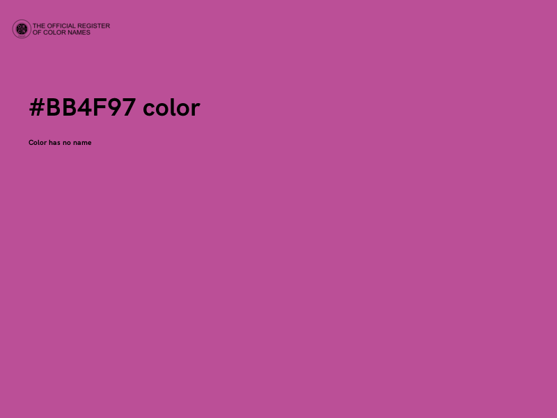 #BB4F97 color image