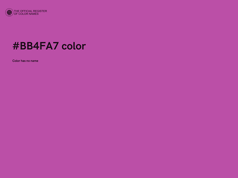 #BB4FA7 color image