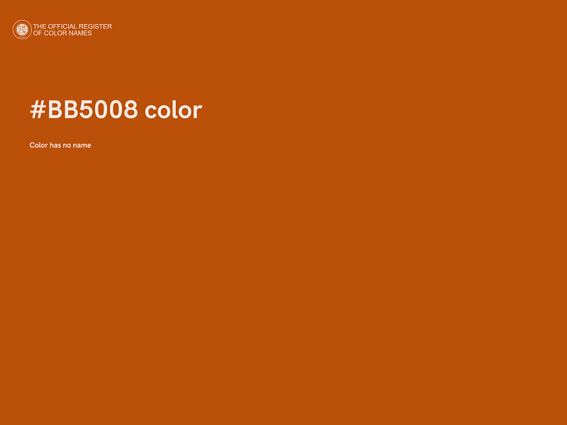 #BB5008 color image