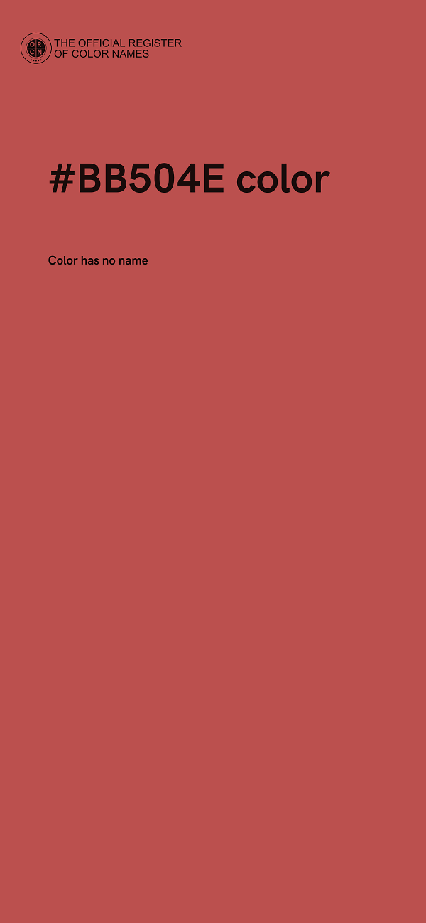 #BB504E color image