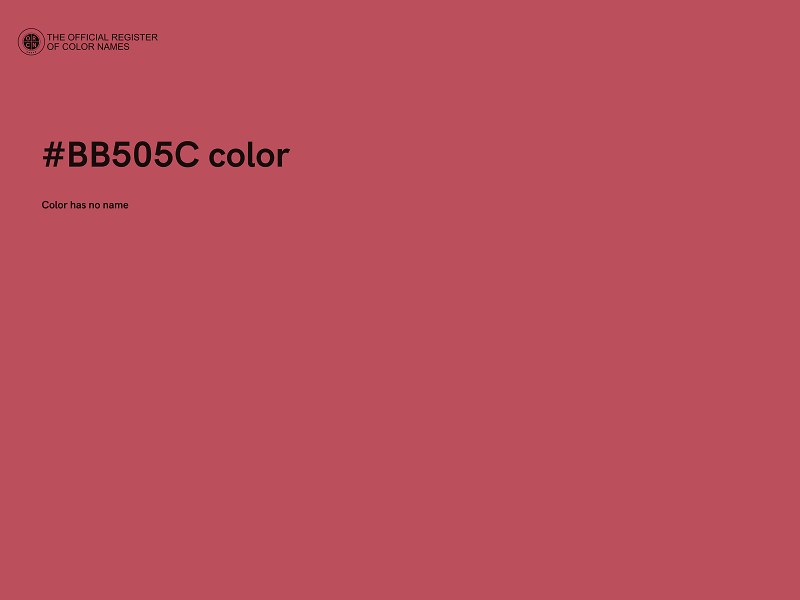 #BB505C color image