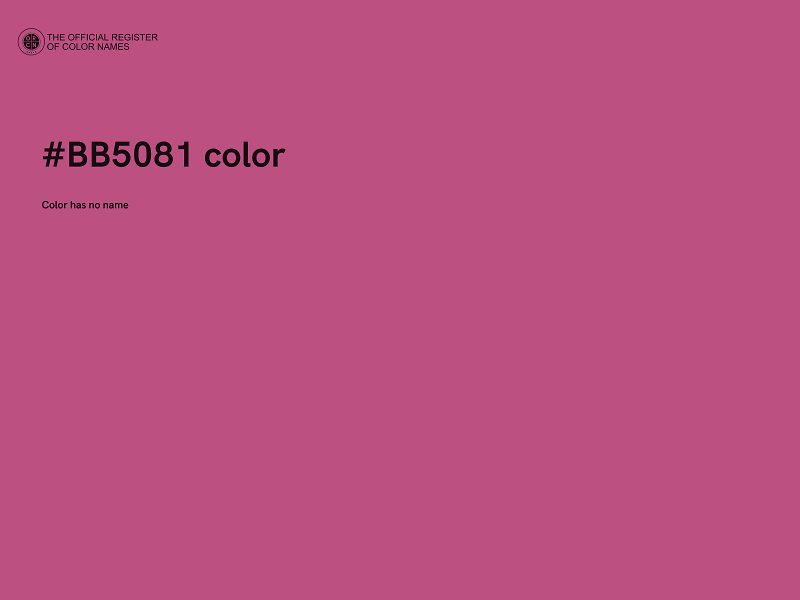 #BB5081 color image
