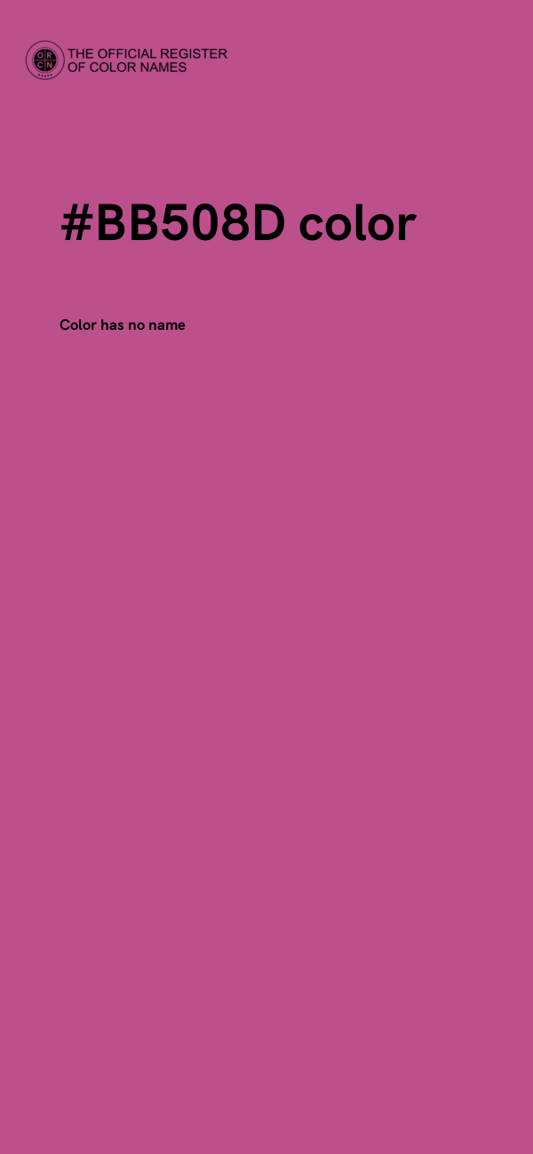 #BB508D color image