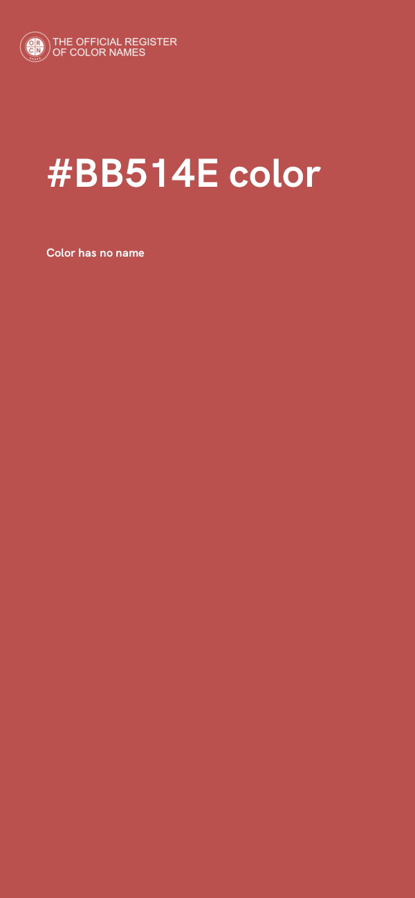 #BB514E color image