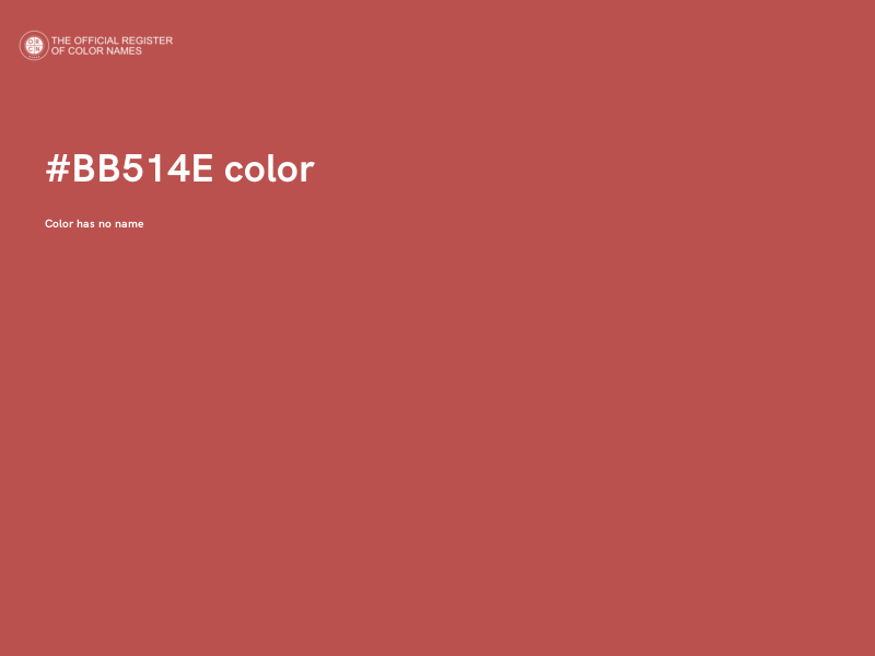 #BB514E color image