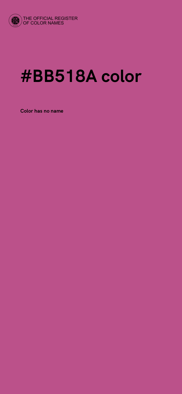 #BB518A color image