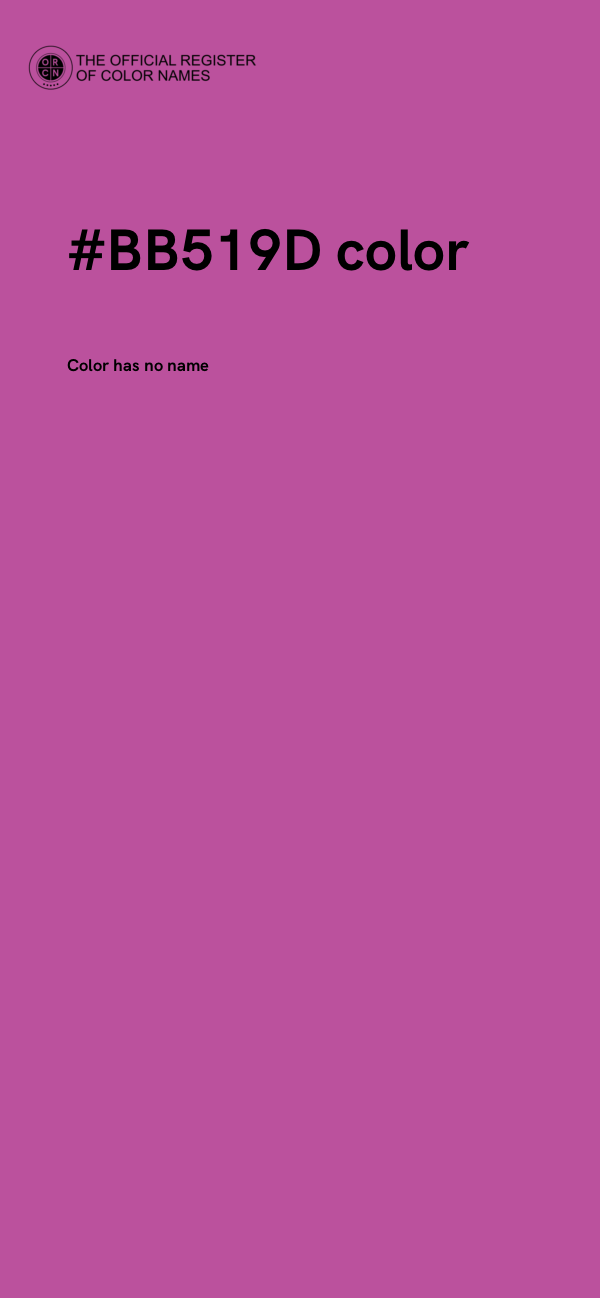 #BB519D color image