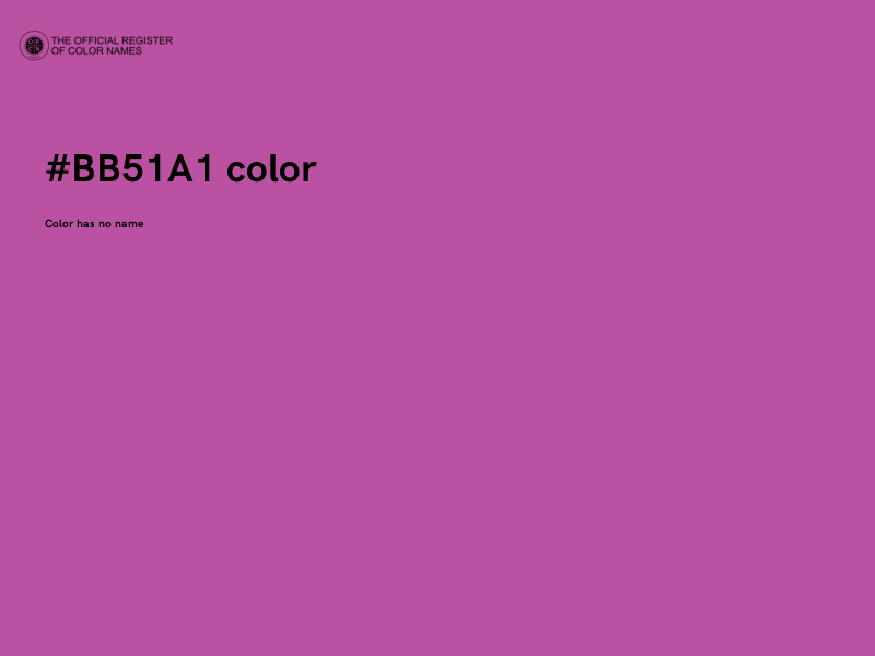 #BB51A1 color image