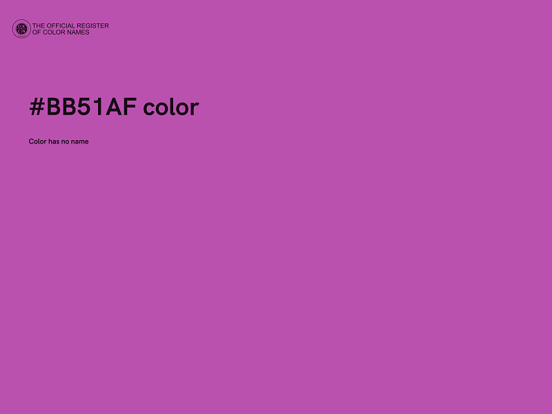 #BB51AF color image