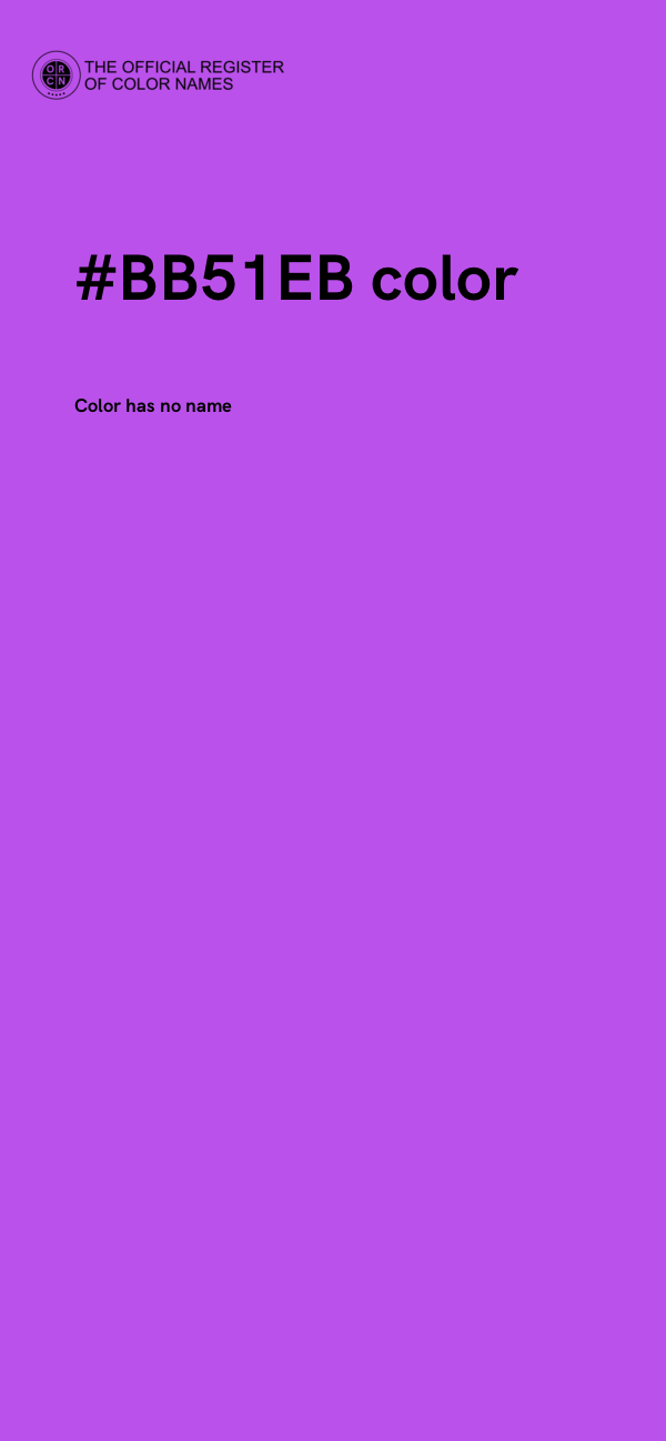 #BB51EB color image