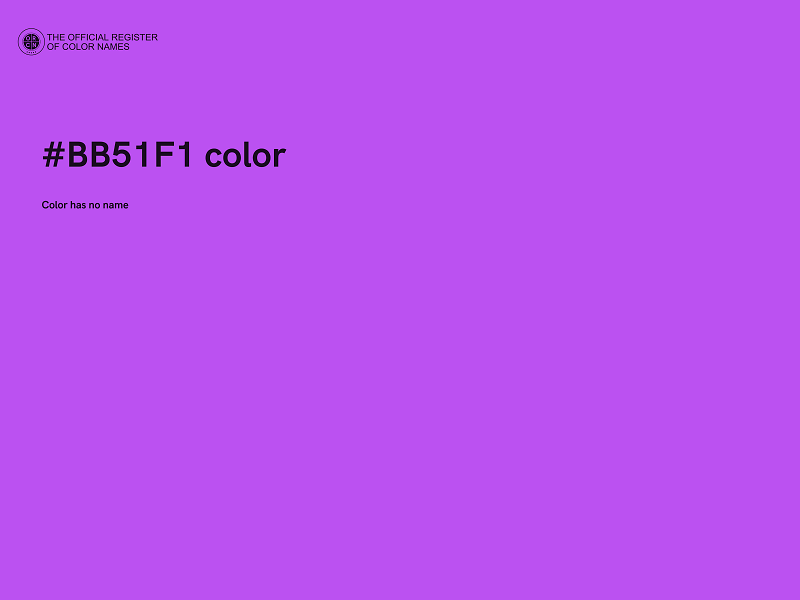 #BB51F1 color image